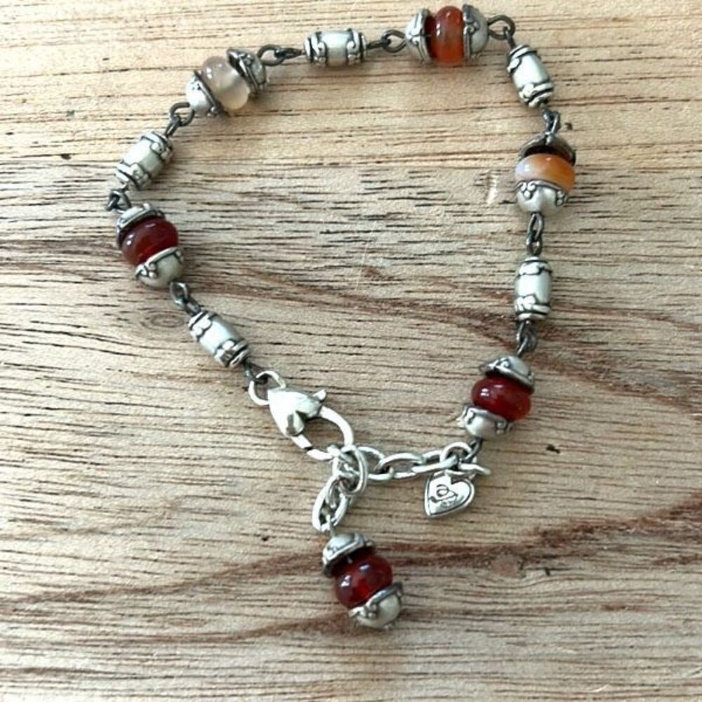 Brighton silver beaded bracelet made in Taiwan